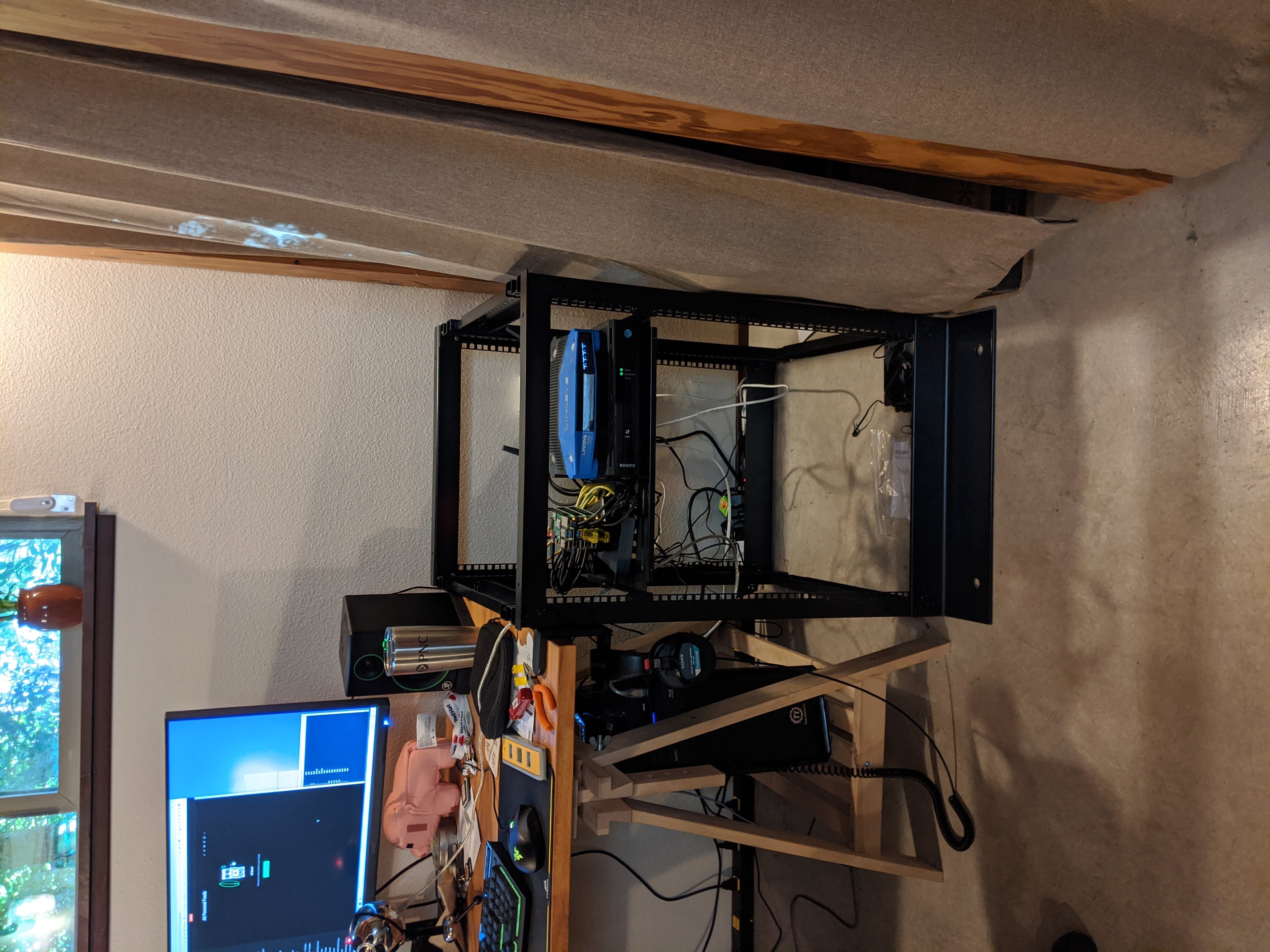 Completed rack